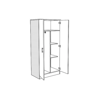 Kombinovaná skříň FORINT 2D, dub bardolino