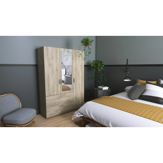 Kombinovaná skříň GABOR 2 se zrcadlem 3D2S, dub kronberg