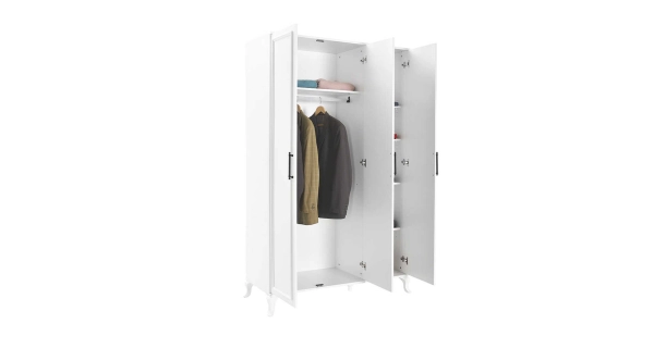 Kombinovaná skříň GRAVEN, bílá DOPRODEJ