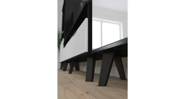 Kombinovaná skříň OSMAK 2D3S, černá/bílý lesk, 5 let záruka