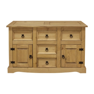 Komoda 2 dveře + 5 zásuvek PIMBOW, vosk