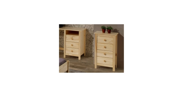 Komoda 4 zásuvky DWAYNE, masiv borovice