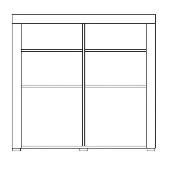 Komoda 4D TILIFOLIA, dub kraft zlatý/vanilka