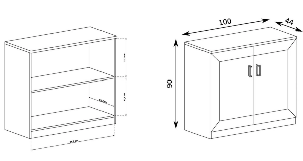 Komoda ACHAO 2D, dub stoletý