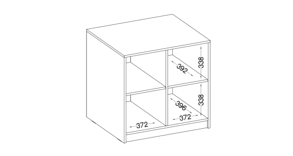 Komoda AGEPSTA 2D, světle šedá