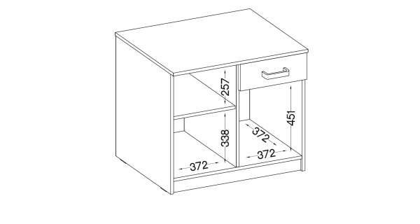 Komoda AGEPSTA 2D1S, dub artisan