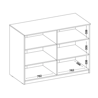 Komoda AGEPSTA 2DP, světle šedá