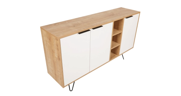 Komoda ANIMAL, dub/bílá