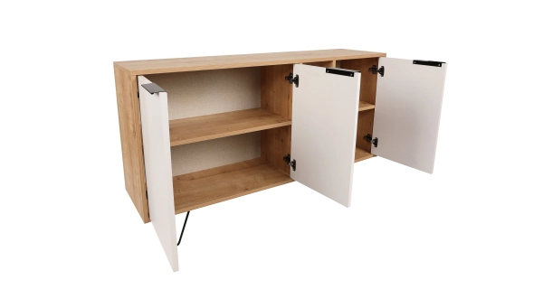 Komoda ANIMAL, dub/bílá