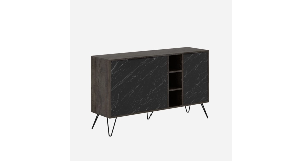 Komoda ANIMAL, tmavě hnědá/mramor