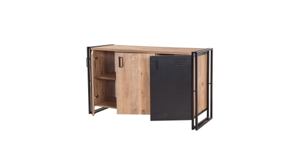 Komoda ANSWER 140 cm, atlantská borovice/černá