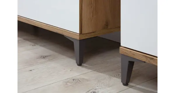 Komoda ANTIOPE 2D1S, dub craft zlatý/bílá alpský lesk 