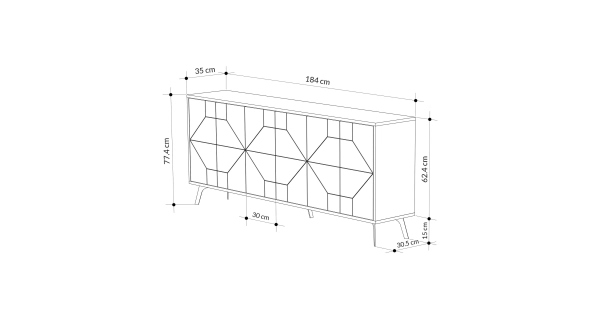 Komoda ARCAS, bílá