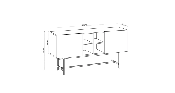Komoda ASKOT, dub safírový