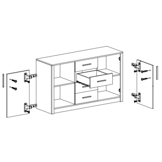 Komoda ASUAN 2, dub sonoma