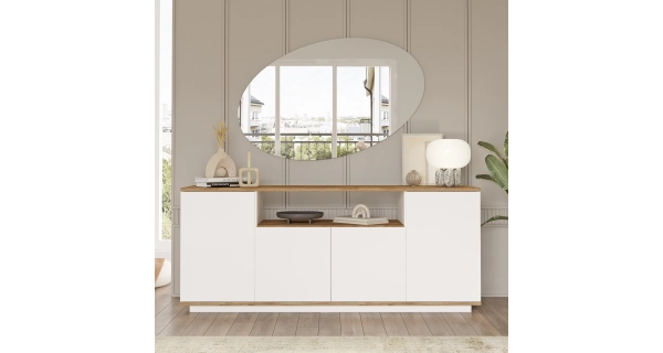 Komoda ASUKA, atlantská borovice/bílá