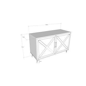 Komoda BAMBINI, antracit/dub