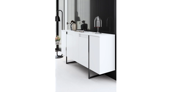 Komoda BILLY, bílá/černá