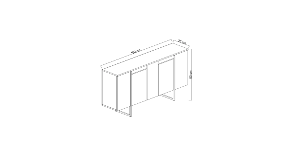 Komoda BILLY, bílá/černá