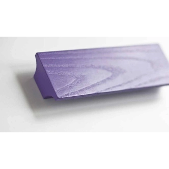 Komoda BLOURT 3D, bílý lesk/fialová