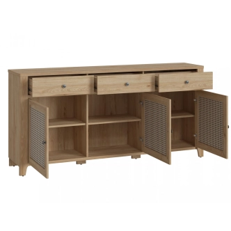 Komoda BOGUTA 3D3S, jackson hickory/amadeus 