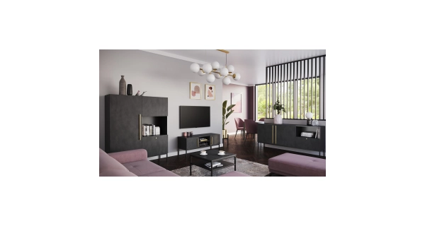 Komoda BOLSENA 180, černý mat