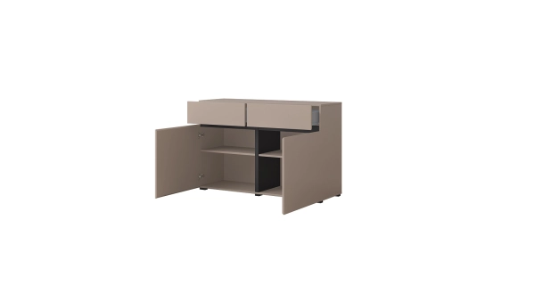 Komoda BONIFACIO 2D2S, congo/černá