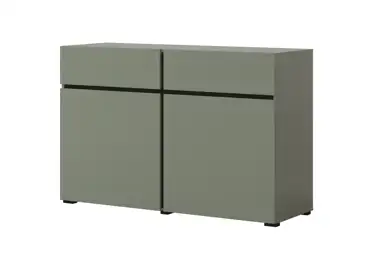 Komoda BONIFACIO 2D2S, zelená/černá