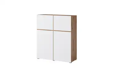 Komoda BONIFACIO 4D, dub wotan/bílá