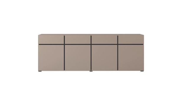 Komoda BONIFACIO 4D4S, congo/černá