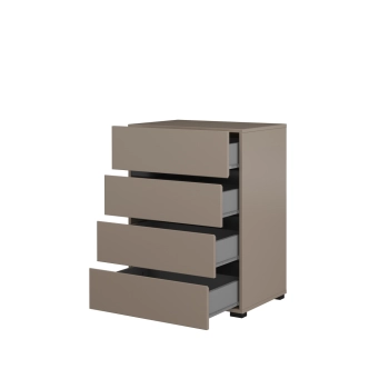 Komoda BONIFACIO 4S 60 cm, congo/černá