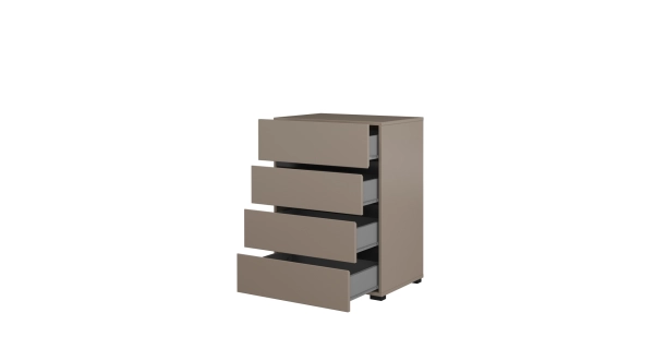 Komoda BONIFACIO 4S 60 cm, congo/černá