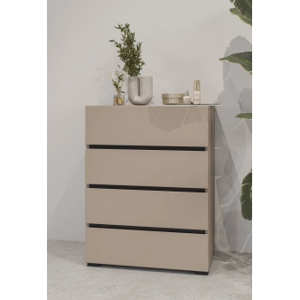 Komoda BONIFACIO 4S 60 cm, congo/černá