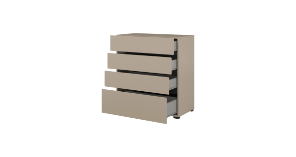 Komoda BONIFACIO 4S 80 cm, congo/černá