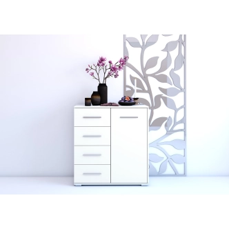 Komoda BOSIR MINI 01/1D4S, bílá