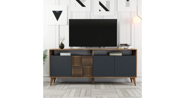 Komoda BRADLEY, vlašský ořech/antracit