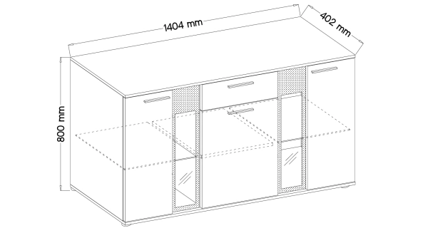 Komoda BRIXTON, bílá