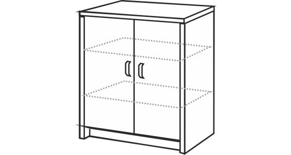 Komoda BROCKEN, bílá