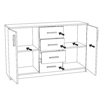 Komoda CALLAN 04, dub sonoma světlý