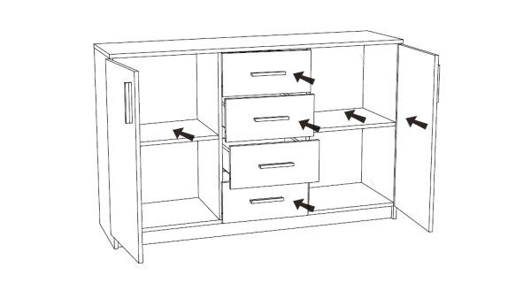 Komoda CALLAN 04, dub sonoma světlý