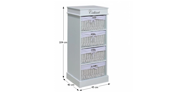 Komoda CEBUS, bílá