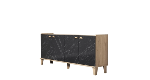 Komoda ČESTMÍR, dub/mramor