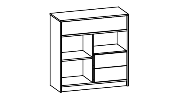 Komoda CHACALTAYA, dub sonoma/bílý mat