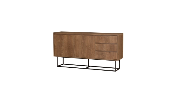 Komoda CLYDE, vlašský ořech/černá