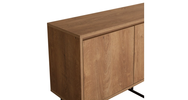 Komoda CLYDE, vlašský ořech/černá