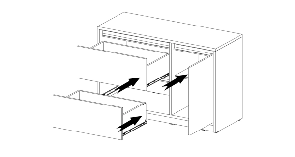 Komoda CORIXA 1D, borovice andersen/congo