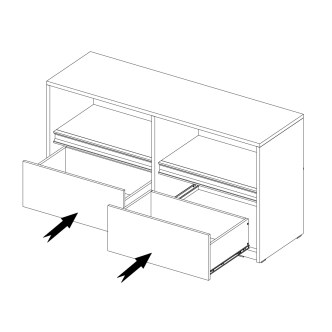 Komoda CORIXA 2S, borovice andersen/congo