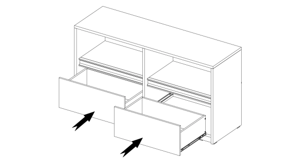 Komoda CORIXA 2S, borovice andersen/congo