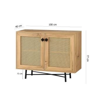 Komoda DALIDA, dub/černá