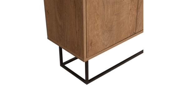 Komoda DOMINGO, vlašský ořech/černá